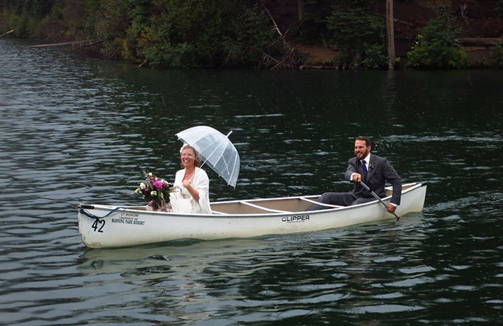 Wedding-canoe